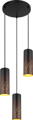 Produktbild von Globo Lighting Hängeleuchte Metall schwarz matt, 4x E27