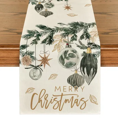 Obrázek produktu pro Běžná obdélníková běhoun na stůl, rozměry 40 x 180 cm, vhodný pro vánoční dekorace