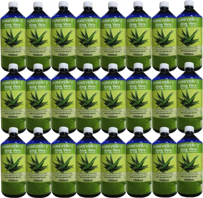 Produktbild von ForeverFit Aloe Vera 24x 1000ml Trinkgel Barbadensis Miller Blattgel unverdünnt KEIN Saft KEIN Konzentrat OHNE künstliche Vitamine.