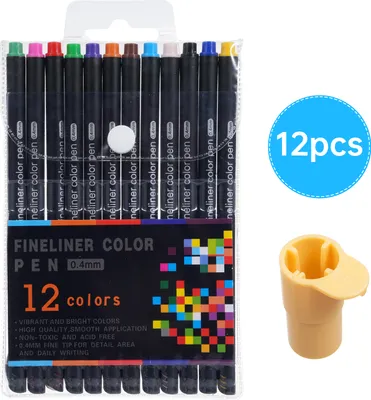 Produktbild von 1-teiliger Stiftadapter fuer Fineliner-Stift-Marker-Halter, kompatibel mit Explore Air/Explore Air 2/Explore Air 3/Maker Maker 3. Kommt mit Finelinern in 12 Farben, 0,4 mm feine Spitze, Farbstift-Set fuer Journaling, Notizen, Schreiben, Zeichnen, Skizzieren, Malplaner, Buero, Schule, Kunstbedarf