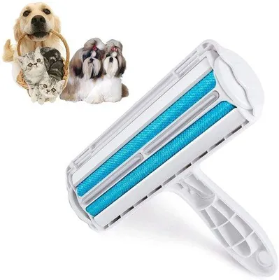 Image de Rouleau anti-poils pour éliminer les poils de chien. Brosse réutilisable pour chiens et chats, adaptée aux meubles, canapés, literie, tapis, couvertures et animaux de compagnie.