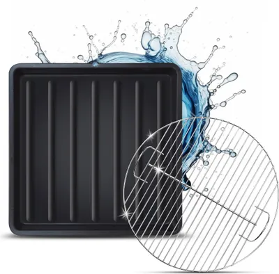 Image de plateau pour le lavage des grilles de barbecue et des ustensiles, 67x67x6cm PH NOIR