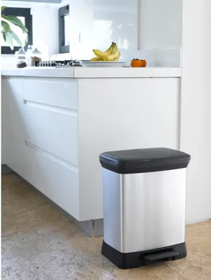 Obrázek produktu pro curver 240642 DECOBIN Mülleimer 30,0 l silbermetallic