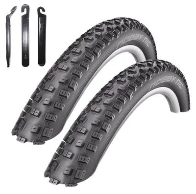 Produktbild von 2 x Schwalbe Nobby Nic ADDIX E-25 MTB 27,5 x 2,25 (57-584) Schwarz inkl. Reifenheber