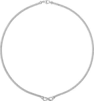 Produktbild von Schöne 925 Sterling Silber (Rhodiniert) Damen - Halskette mit Zirkonia - 43cm*22mm, 7 Gramm; TRS23027