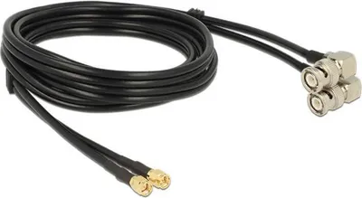 Immagine prodotto di Cavo per antenna con connettore SMA a connettore BNC a 90°, doppio, RG-58, 2 m