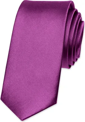 Produktbild von Krawatte Herren Hochzeit Konfirmation Slim Tie Retro Business Schlips schmal Autiga® dunkelviolett