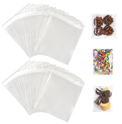 600 transparente Verpackungsbeutel, 2 cm, selbstklebend