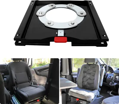 Zdjęcie produktu dla Obrotowa podstawa fotela do Fiat Ducato 2007+, Citroën Relay i PeugeotBoxer, obrót o 360°, łatwy montaż, solidna metalowa konstrukcja