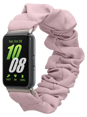 Produktbild von kwmobile Ersatz Armband kompatibel mit Samsung Galaxy Fit 3 - Smartwatch Scrunchie Haargummi Design Lavendel - Innenmaße 14 - 19 cm