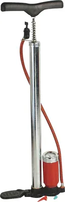 Produktbild von BRÜDER MANNESMANN Standluftpumpe mit Manometer schwarz/rot