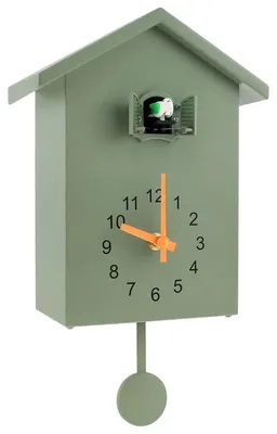 Productafbeelding van Moderne Kuckucksuhr met Minimalistisch Ontwerp en Uurwerkgeluid - Wanddecoratie voor Woonkamer en Kantoor