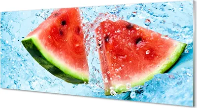 Produktbild von Glasbilder 125x50 Wandkunst Wassermelone Wasser