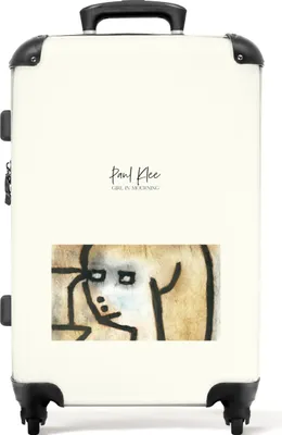 Produktbild von NoBoringSuitcases.com® Großer Koffer - Kunst - Paul Klee - Frau - Zeichnung - Vintage - Kombinationsschloss TSA - Hartschalen Trolley 4 Rollen - 72 liter - Reisekoffer - 66 cmKoffer Mittelgroß 67x43x25 cm, 72L,