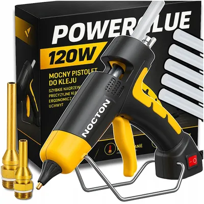 Zdjęcie produktu dla Pistolet Do Kleju Na Gorąco 120W 11Mm 2X Dysza Do Klejenia Klejarka Wkłady