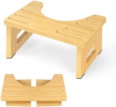 Image de Siège de toilettes pliable en bois pour adultes