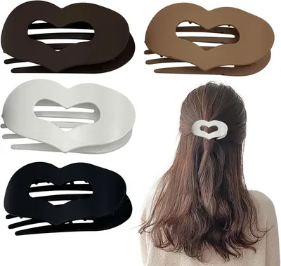 Productafbeelding van Platte haarspelden voor dames en meisjes, antislip haarclips voor dik haar