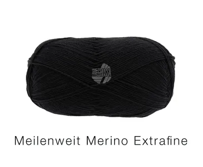 Produktbild von Meilenweit 100 Merino Extrafine Uni 2402 | Schwarz