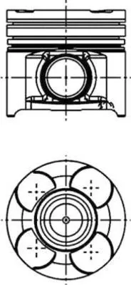 Produktbild von KOLBENSCHMIDT 40660610 Kolben für OPEL ZAFIRA B (A05) Astra H Caravan (A04) Astra H Schrägheck (A04) Astra H GTC (A04) Vectra C Caravan (Z02)