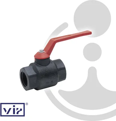 Produktbild von VIR Kogelkraan PP 1 inch binnendraad 16bar DN25 zwart type 220