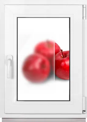 Obrázok produktu pre Framex okno do pivnice Plastové okno Biele matné sklo Satinato Šírka x výška 55 x 70 cm (550 x 700 mm) dvojité (32 mm) otáčanie/sklápanie DIN vpravo (kľučka vľavo)
