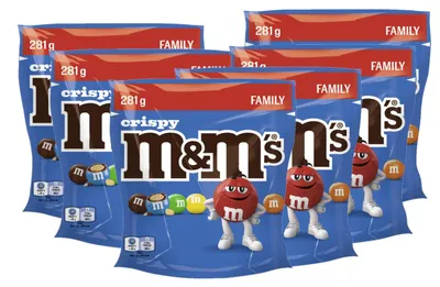 Immagine prodotto di M&M'S Crispy, confezione da 6 pezzi da 281g (totale 1686g)