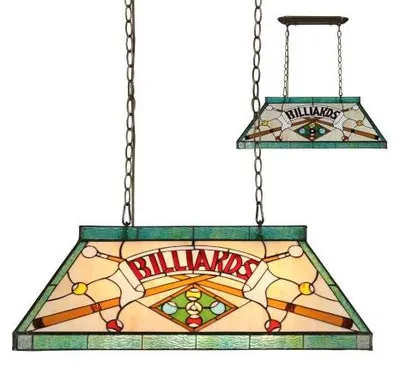 Produktbild von BILIARD, Tiffany-Leuchte, Pendelleuchte, Geschenk, Modell 1715, 70 x 36 x 25 cm