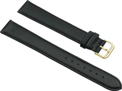 Produktbild von Uhrenarmband XXL Überlänge Leder gepolstert schwarz 25785G, Stegbreite:22mm