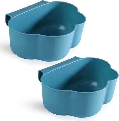 Produktbild von Famanu Aufbewahrungsbox Set von 2 - Hängende Organizer - Stabil und aus langlebigem Polypropylen - Blau
