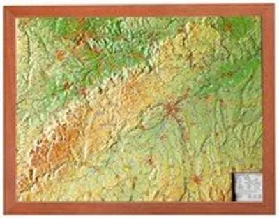 Immagine prodotto di Rilievo del Giura Svevo 1:430.000 con cornice in legno