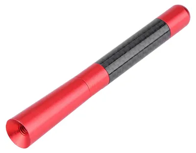 Obrázok produktu pre Univerzálna krátka anténa do auta z uhlíkových vlákien s dĺžkou 12 cm pre FM rádio, so skrutkami, uhlíková červená