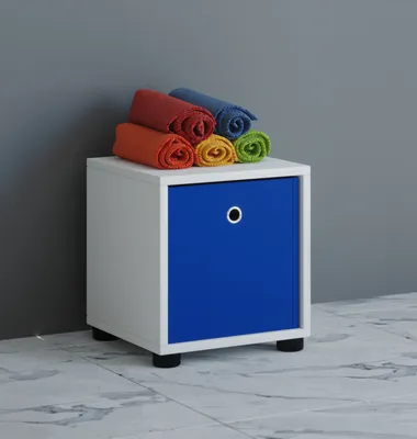 Produktbild von VCM Holz Würfel Badezimmer | Badregal | Maße: H. 34 x B. 31 x T. 30 cm | Sitzhocker - Benos-1 Fach