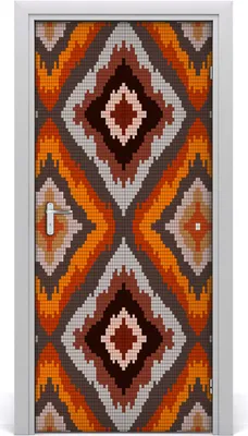 Produktbild von Tulup Türaufkleber 95x205 cm Dekorative Aufkleber Selbstklebend Wasserdichte Tapete Abnehmbar Schlafzimmer Wohnzimmer Wohnkultur - Hintergrund Retro-Haus