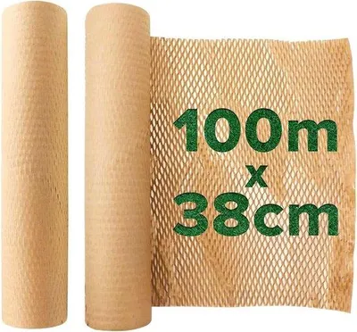 Immagine prodotto di Famanu, rotolo di carta alveolare per imballaggi, 38 cm x 100 m - Carta protettiva ecologica per traslochi