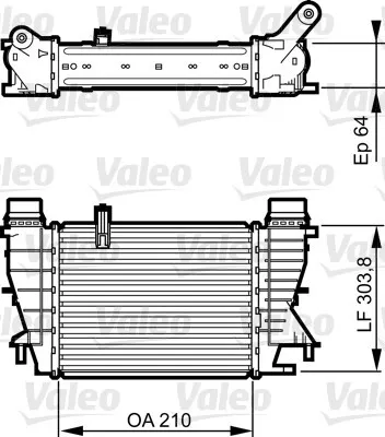 Produktbild von VALEO 818251 Ladeluftkühler LLK für RENAULT Clio III Schrägheck (BR0/1, CR0/1) Turbo Intercooler