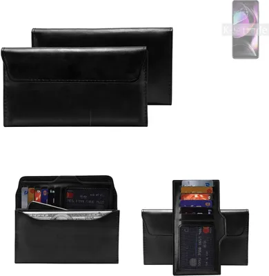 Produktbild von K-S-Trade Handy Hülle kompatibel mit Motorola Moto G 5G (2022) Schutz Hülle Tasche Schutz Case Handytasche Kunstleder schwarz, 1x