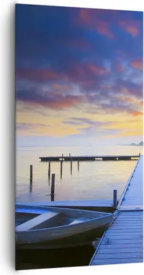 Produktbild von Bild auf Leinwand - Leinwandbild - Niederlande Natur Meer Sonnenuntergang - 65x120cm - Wand Bild - Wanddeko - Leinwanddruck - Bilder - Kunstdruck - Leinwand bilder - Wandkunst - PA65x120-2213