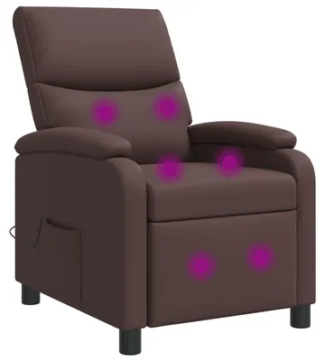 Produktbild von vidaXL Massage Relaxsessel Braun Kunstleder