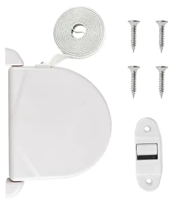 Rollladenband-Set, 14 mm x 5 m, 2 Stück, mit Führungen und Schrauben, weiß