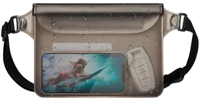 Produktbild von Wasserdichte Handyhülle, Verstellbarer Hüftgurt, Touchscreen-freundlich, schwarz