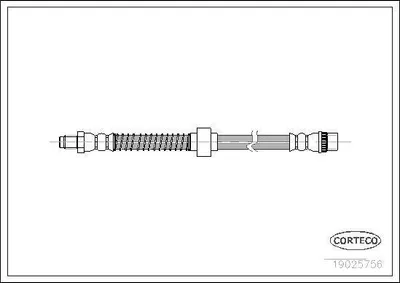 Produktbild von CORTECO 19025756 Bremsschlauch für RENAULT KANGOO (KC0/1) KANGOO Express (FC0/1) für NISSAN Kubistar Kastenwagen (X76)