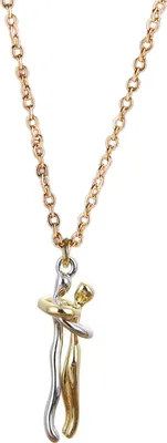Produktbild von Hip Hop Umarmung Paar Anhänger Halskette Einstellbare Länge Ihn Sie Umarmung Anhänger Halskette Jahrestag Schmuck Valentinstag Geschenk