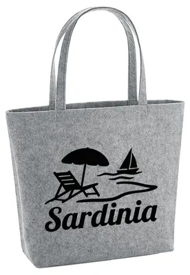 Produktbild von Huuraa Filzshopper Sardinia Italien 22 Liter Grey Melange Filztasche Geschenkidee