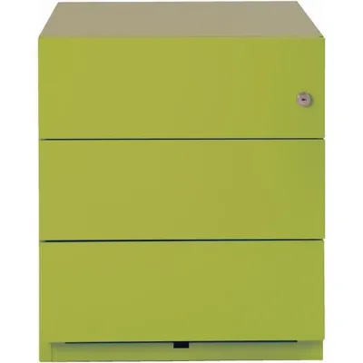 Produktbild von BISLEY Note Rollcontainer grün 3 Auszüge 42,0 x 56,5 x 49,5 cm