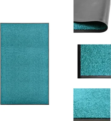 Immagine prodotto di vidaXL Zerbino lavabile Ciano 90x150 cm - Zerbini