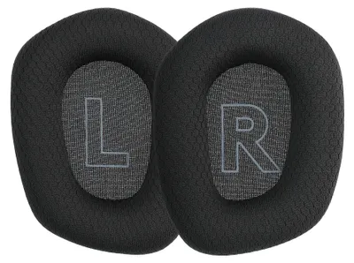 Immagine prodotto di 2 cuscinetti auricolari in velluto, neri, per cuffie over-ear