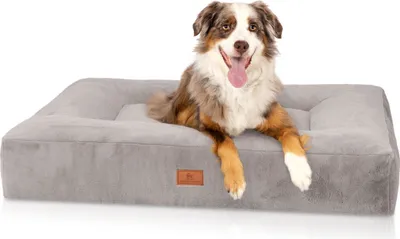 Produktbild von Knuffelwuff orthopädisches Hundebett mit kuschelig weichem Kaninchen Fellimitat Midland 100x80cm