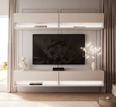 Produktbild von Wohnwand CALANTE mit LED-Beleuchtung Kaschmir