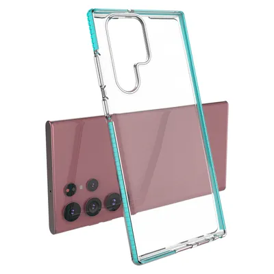 Image de Spring Case Gel Case with Coloured Frame pour Samsung Galaxy S22 Ultra Black
