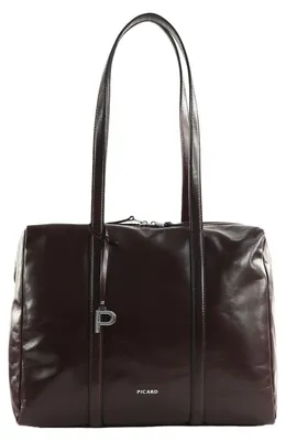 Produktbild von PICARD Leder Schultertasche Peakline Shopper Chianti weinrot